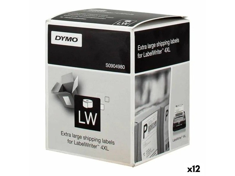 Етикети за принтер Dymo LW 4XL Черен/Бял 104 x 159 mm (12 броя)