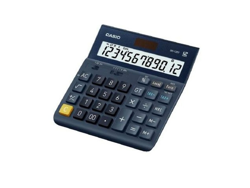 Калкулатор Casio DH-12ET Черен (10 броя)