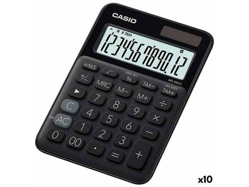 Калкулатор Casio MS-20UC 2,3 x 10,5 x 14,95 cm Черен (10 броя)