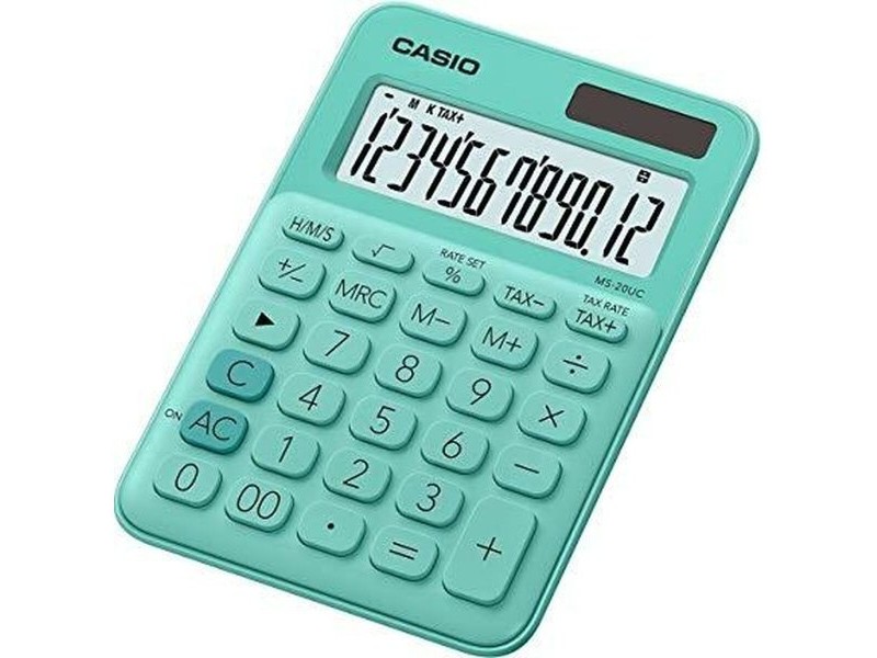 Калкулатор Casio MS-20UC Зелен 2,3 x 10,5 x 14,95 cm (10 броя)