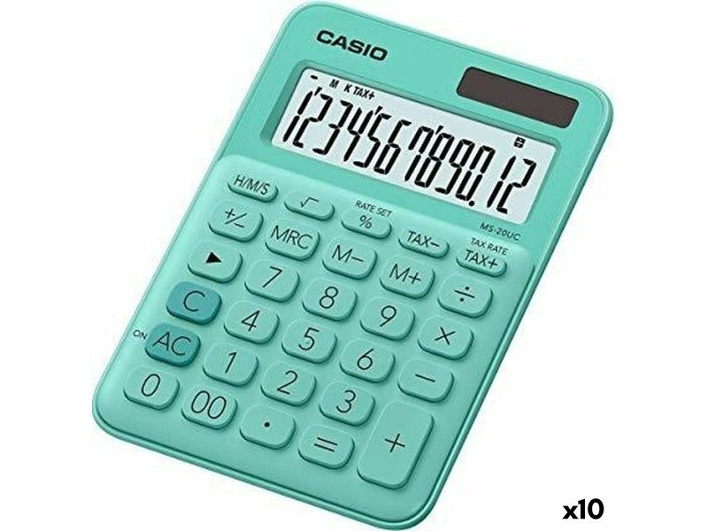 Калкулатор Casio MS-20UC Зелен 2,3 x 10,5 x 14,95 cm (10 броя)