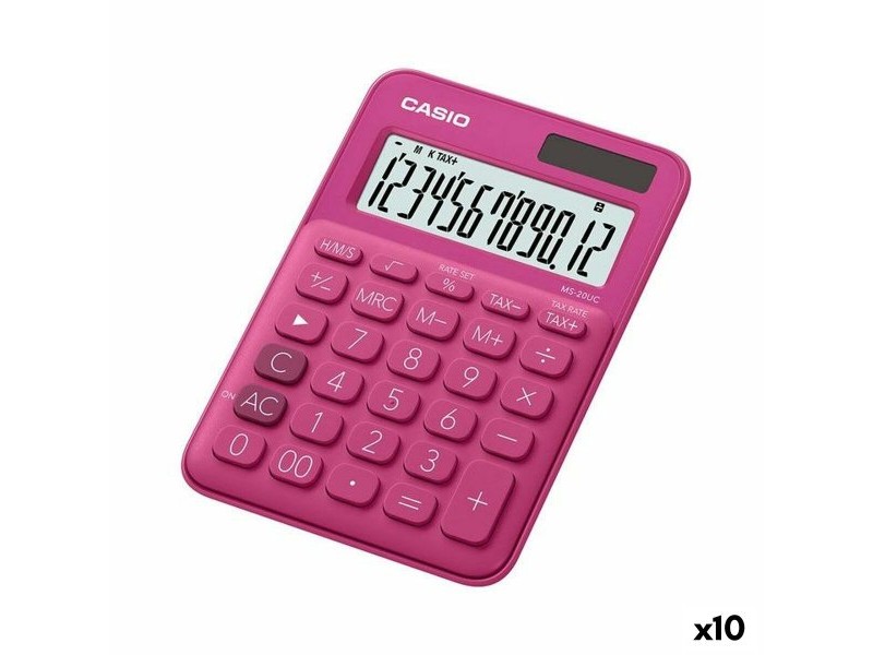 Калкулатор Casio MS-20UC Фуксия 2,3 x 10,5 x 14,95 cm (10 броя)