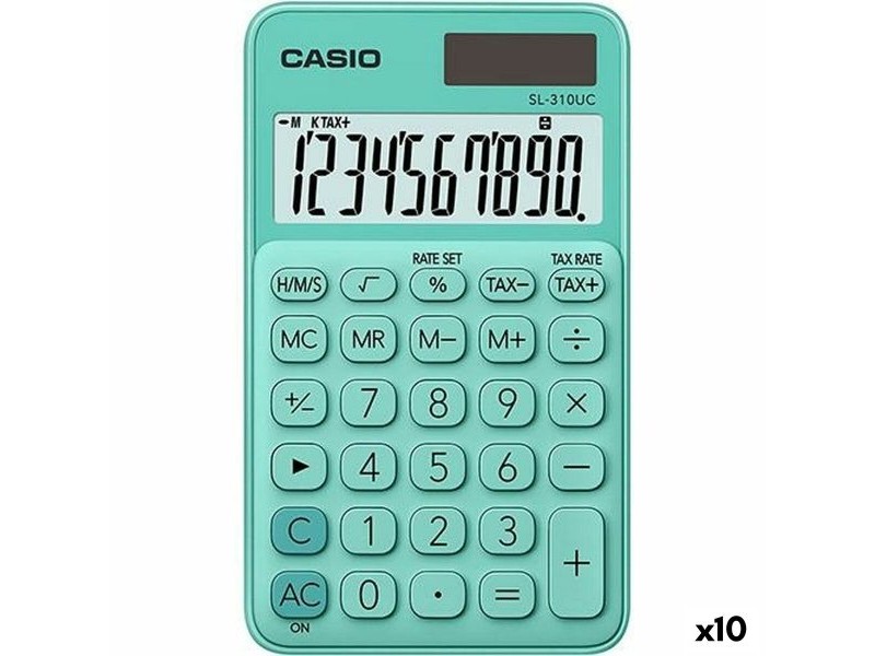 Калкулатор Casio SL-310UC Зелен (10 броя)