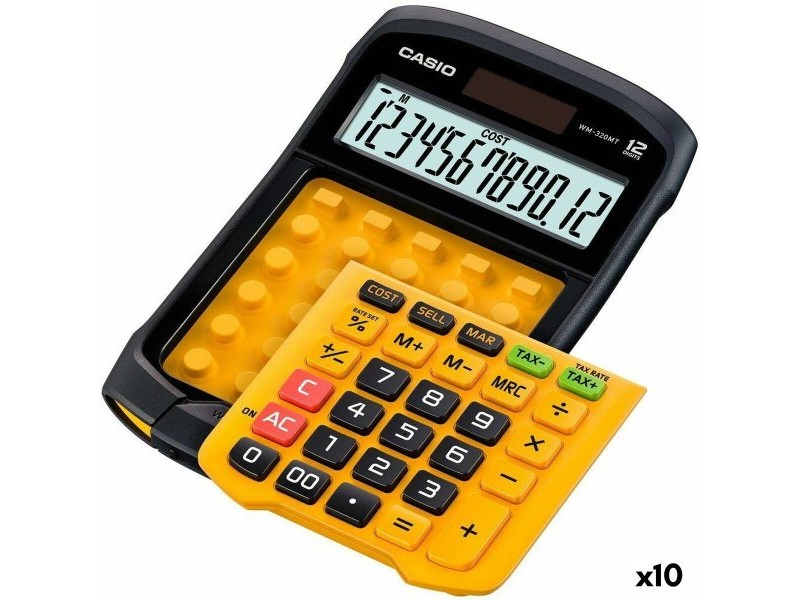 Калкулатор Casio WM-320MT Жълт Черен 3,3 x 10,9 x 16,9 cm (10 броя)