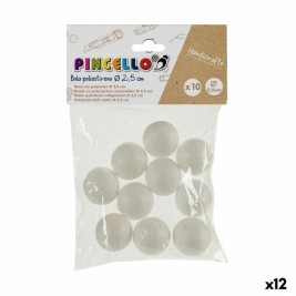 Занаятчийски Материал Pincello Топки полистирен Ø 2,5 cm Бял 12 броя