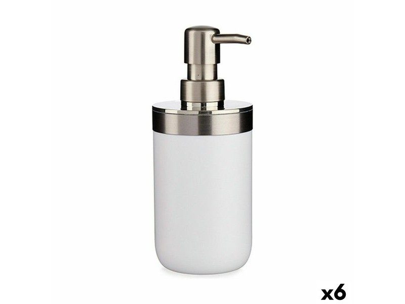 Дозатор за Сапун Berilo Бял Сребрист Пластмаса 350 ml 8 x 17 x 9 cm 9 x 17 x 8 cm (6 броя)