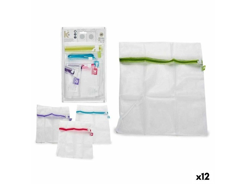 Торба за Пране Жълт Многоцветен Пластмаса 19 x 31 x 2,5 cm 19 x 31 x 4,5 cm 19 x 31,5 x 4,5 cm Перална машина (12 броя)