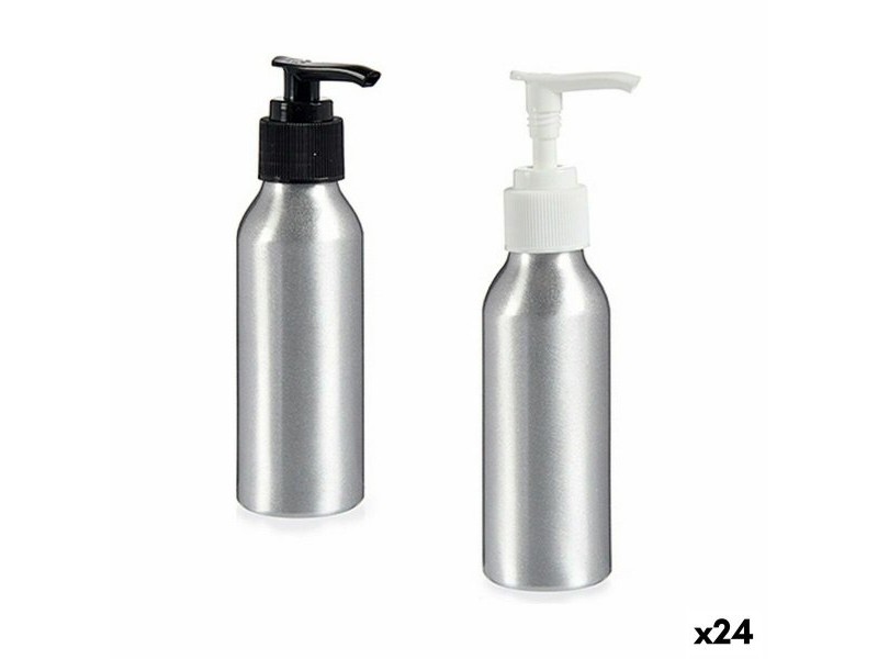 Дозатор за Сапун Berilo Сребрист Алуминий полипропилен 100 ml 4 x 13 x 5 cm 5 x 13 x 4 cm (24 броя)