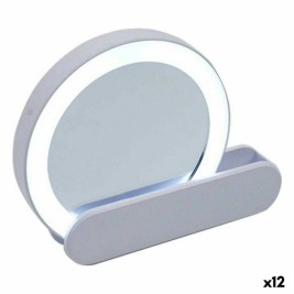 Огледало Berilo Бял ABS 9 x 2 x 10 cm LED Светлина (12 броя)