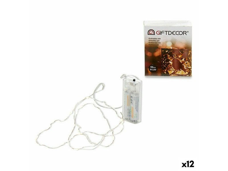 Гирлянда от LED Светлини Gift Decor Прозрачен 90 cm 7,5 x 2,2 x 8,5 cm (12 броя)