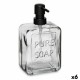 Дозатор за Сапун Berilo Pure Soap Черен Кристал Пластмаса 570 ml 10 x 18 x 6 cm (6 броя)