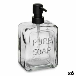 Дозатор за Сапун Berilo Pure Soap Черен Кристал Пластмаса 570 ml 10 x 18 x 6 cm (6 броя)