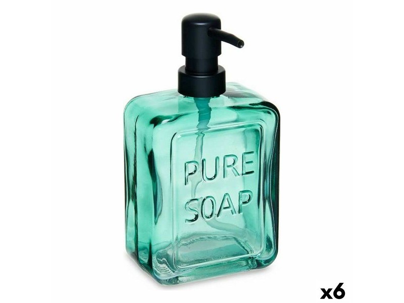 Дозатор за Сапун Berilo Pure Soap Зелен Кристал 570 ml 10 x 18 x 6 cm (6 броя)
