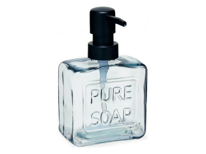 Дозатор за Сапун Berilo Pure Soap Черен Кристал Пластмаса 250 ml 9 x 15 x 5 cm (12 броя)