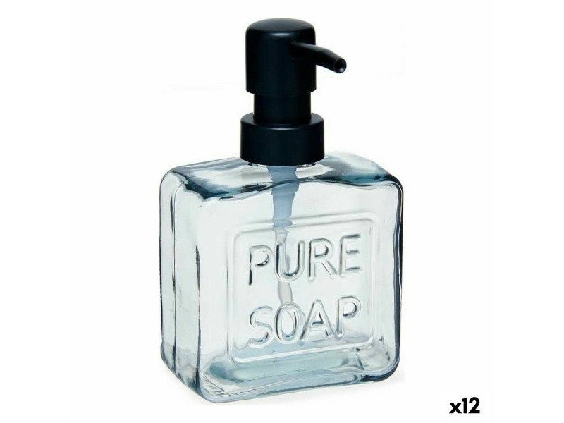 Дозатор за Сапун Berilo Pure Soap Черен Кристал Пластмаса 250 ml 9 x 15 x 5 cm (12 броя)