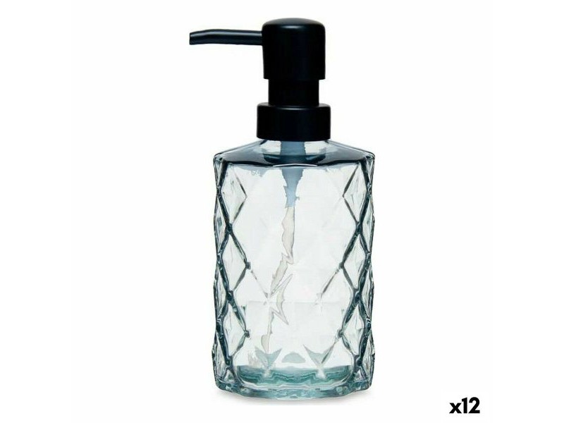 Дозатор за Сапун Berilo Черен Кристал Пластмаса Диамант 360 ml 410 ml 9 x 18 x 7 cm (12 броя)