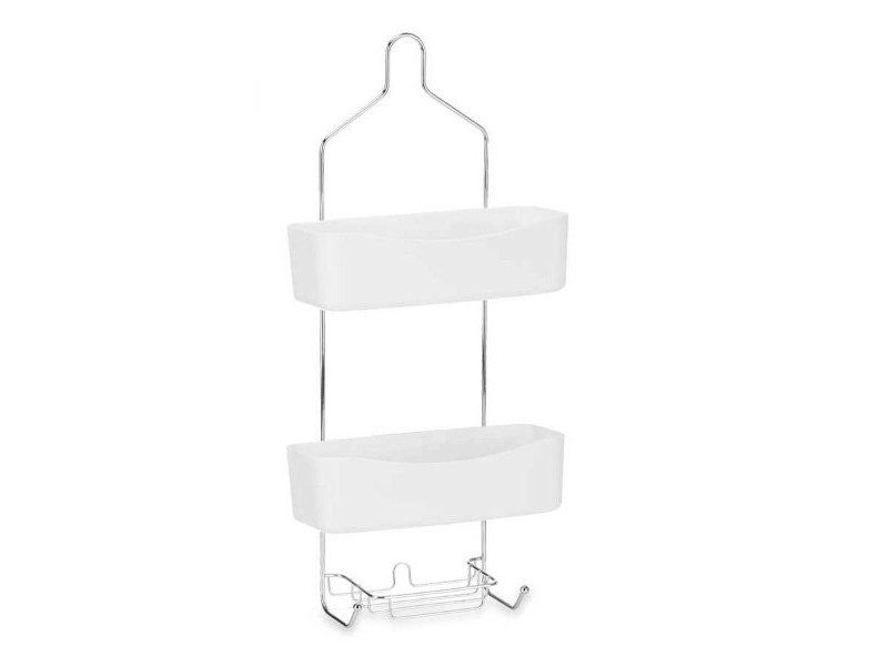 Стелажи за Баня Berilo Бял Метал Пластмаса 28 x 60 x 14 cm (6 броя)