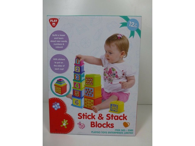 Блокчета за Подреждане PlayGo 4 броя 10,2 x 50,8 x 10,2 cm
