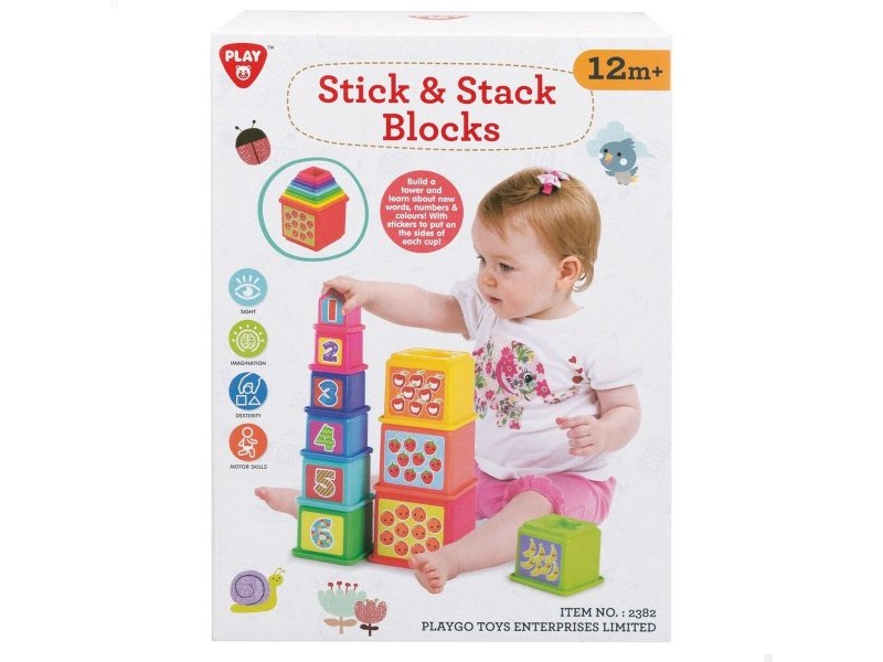 Блокчета за Подреждане PlayGo 4 броя 10,2 x 50,8 x 10,2 cm