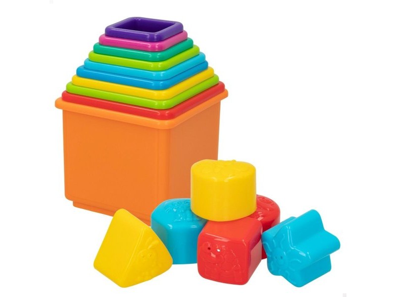 Блокчета за Подреждане PlayGo 16 Части 4 броя 10,5 x 9 x 10,5 cm