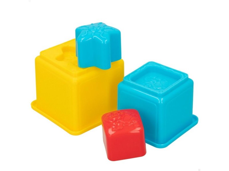 Блокчета за Подреждане PlayGo 16 Части 4 броя 10,5 x 9 x 10,5 cm