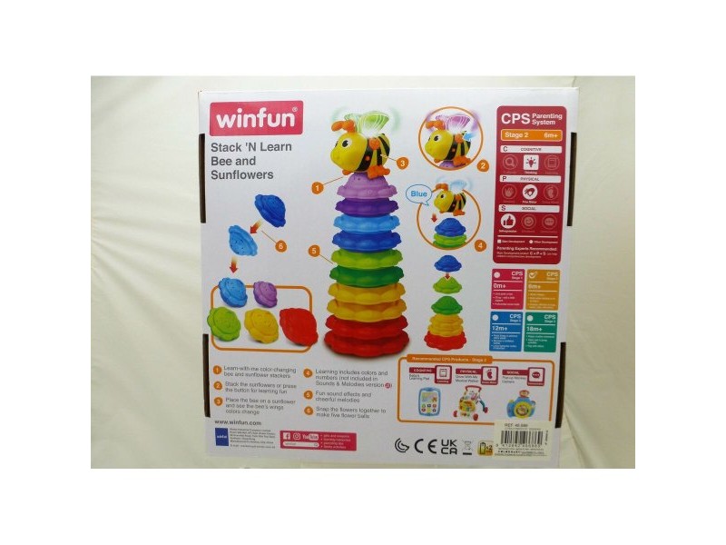 Блокчета за Подреждане Winfun Пчела 13 x 35,5 x 13 cm 2 броя