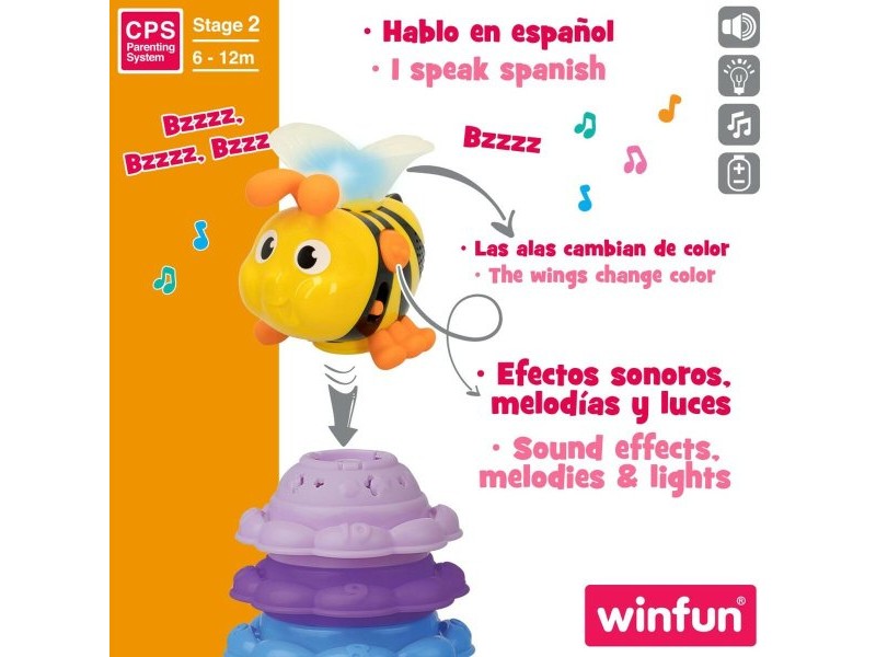 Блокчета за Подреждане Winfun Пчела 13 x 35,5 x 13 cm 2 броя
