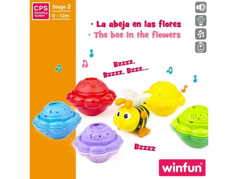 Блокчета за Подреждане Winfun Пчела 13 x 35,5 x 13 cm 2 броя