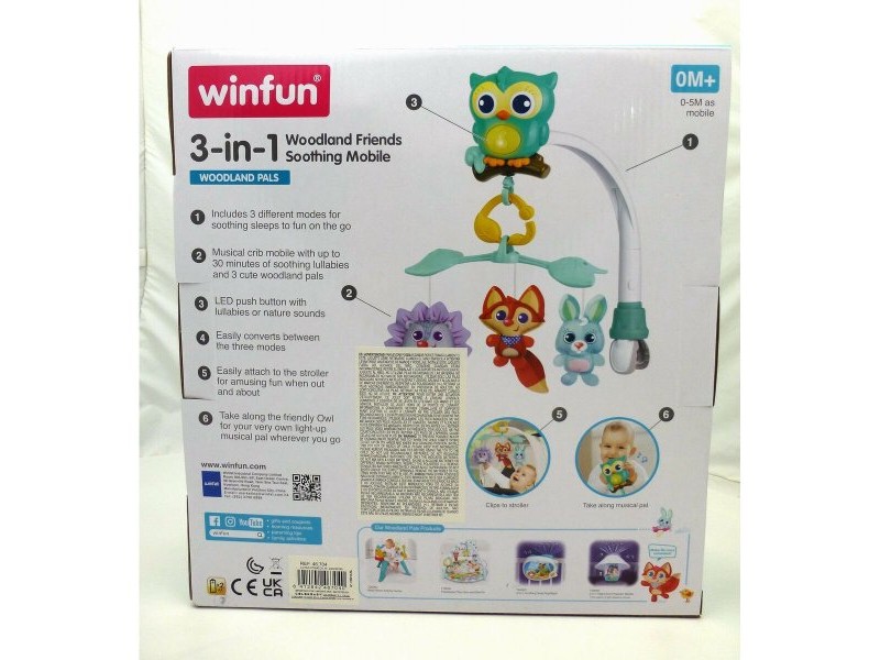 Бебешка Играчка Въртележка Winfun Гора 3 в 1 31,5 x 42 x 24,5 cm Пластмаса (4 броя) Бебешка Играчка Въртележка Winfun Гора 3 в 1 31,5 x 42 x 24,5 cm Пластмаса (4 броя)