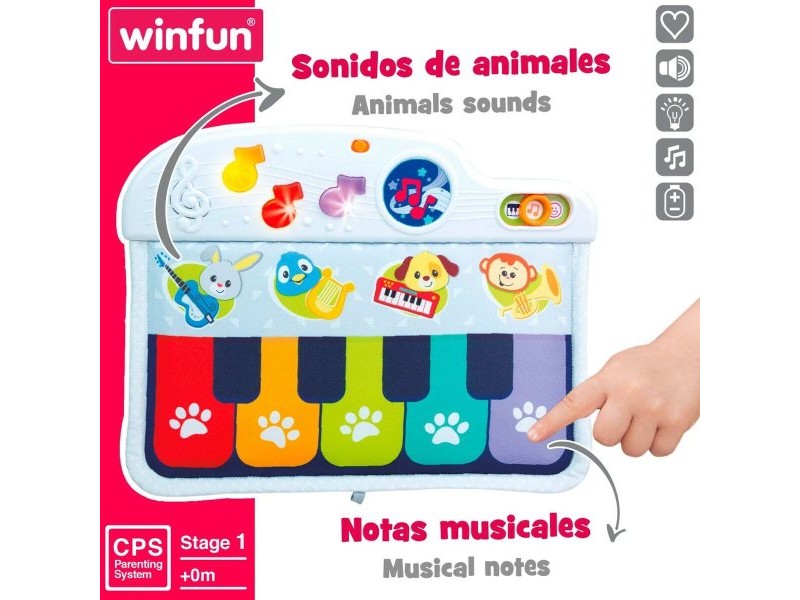 Интерактивно Пиано за Бебета Winfun 42 x 3 x 32 cm (4 броя)