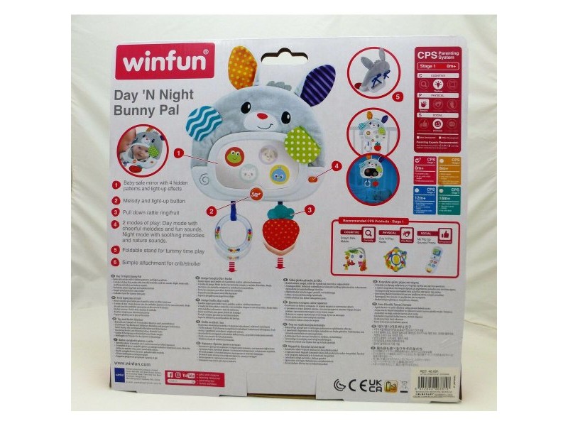 Бебешка играчка Winfun Заек 25 x 35 x 2,5 cm (4 броя)