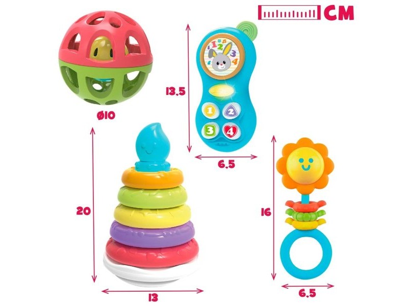 Комплект Играчки за Бебета Winfun 4 броя 13 x 20 x 13 cm