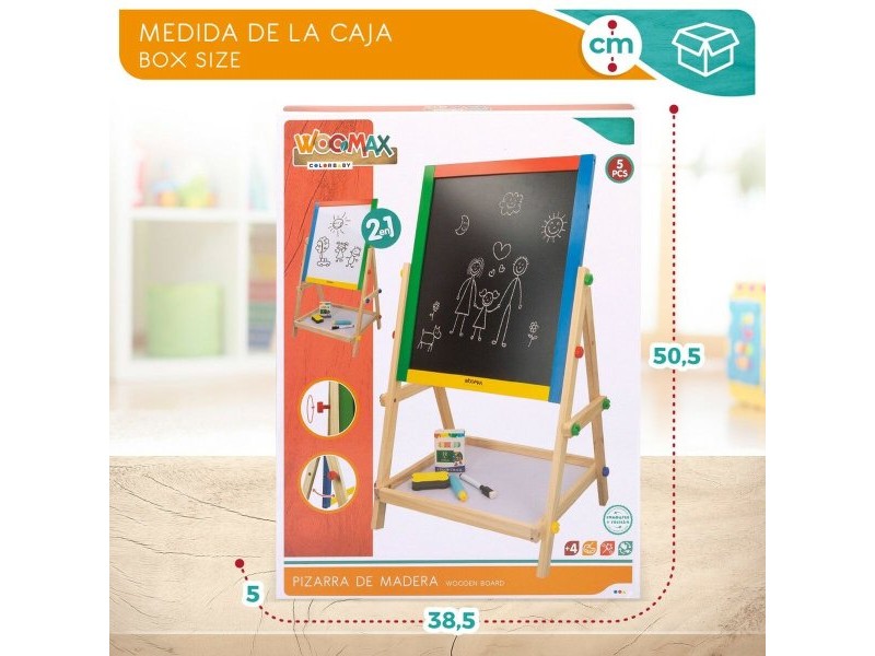 Дъска за Писане 2 в 1 Woomax 5 Части 37,5 x 65 x 30,5 cm 4 броя