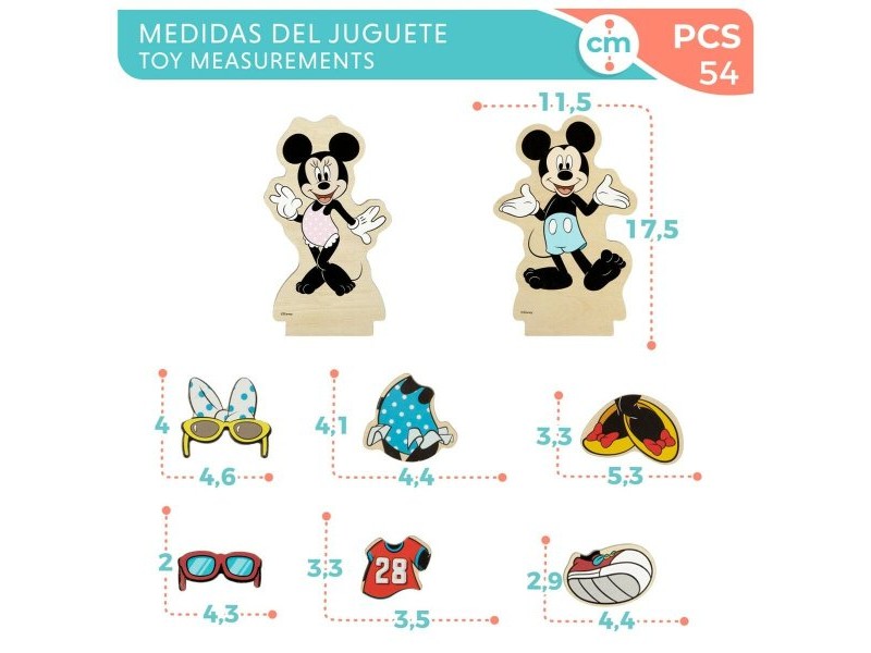 Фигурки Disney 54 Части 4 броя 11,5 x 17,5 x 1,2 cm