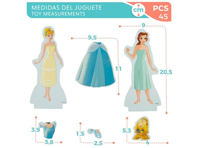 Фигурки Disney Princess 45 Части 4 броя 9 x 20,5 x 1,2 cm