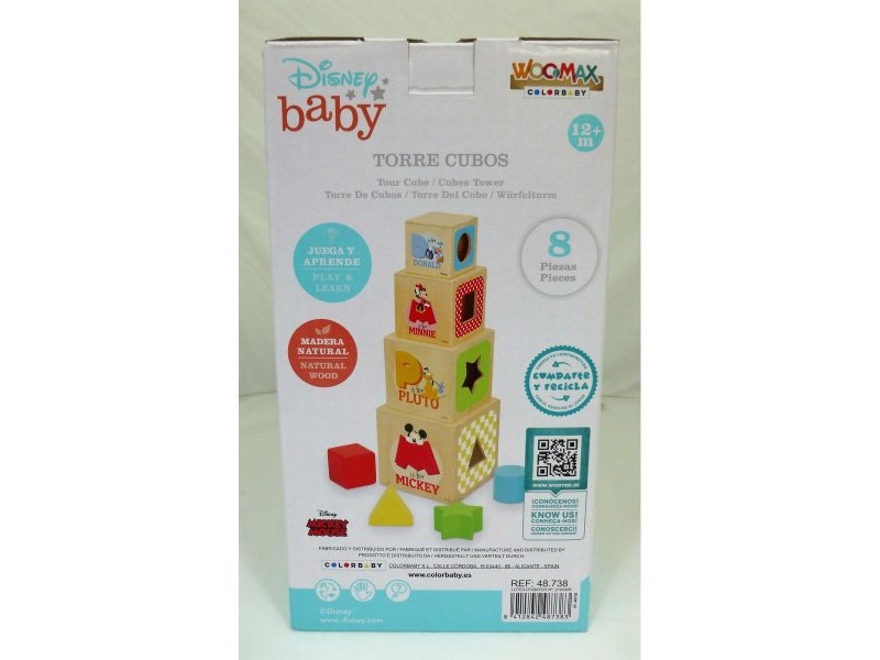 Блокчета за Подреждане Disney 8 Части 4 броя 12,2 x 12,2 x 12,2 cm