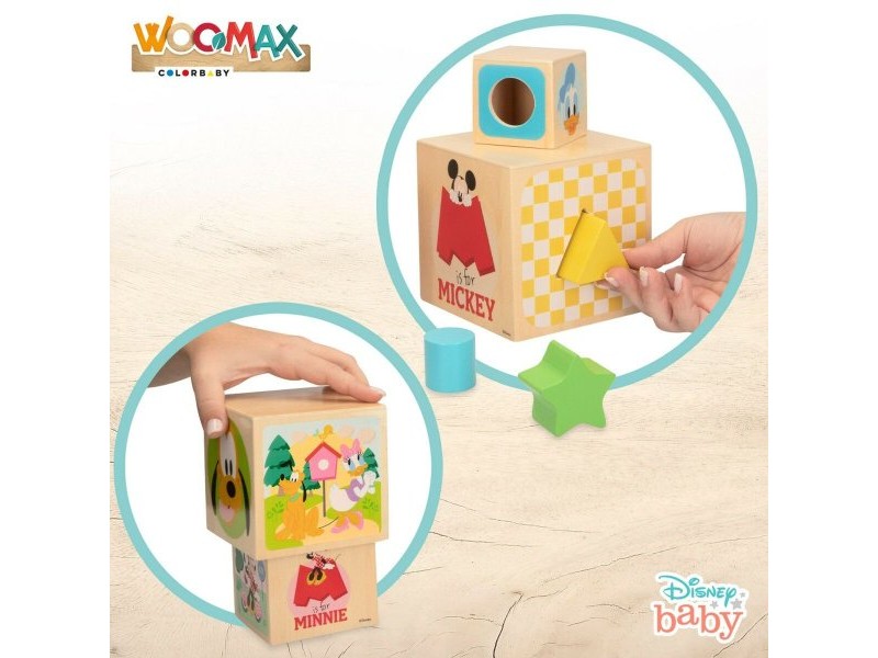 Блокчета за Подреждане Disney 8 Части 4 броя 12,2 x 12,2 x 12,2 cm