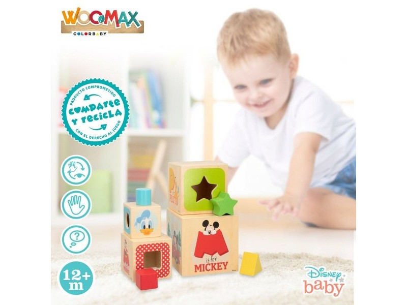Блокчета за Подреждане Disney 8 Части 4 броя 12,2 x 12,2 x 12,2 cm
