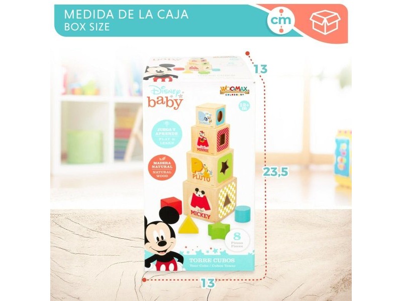 Блокчета за Подреждане Disney 8 Части 4 броя 12,2 x 12,2 x 12,2 cm