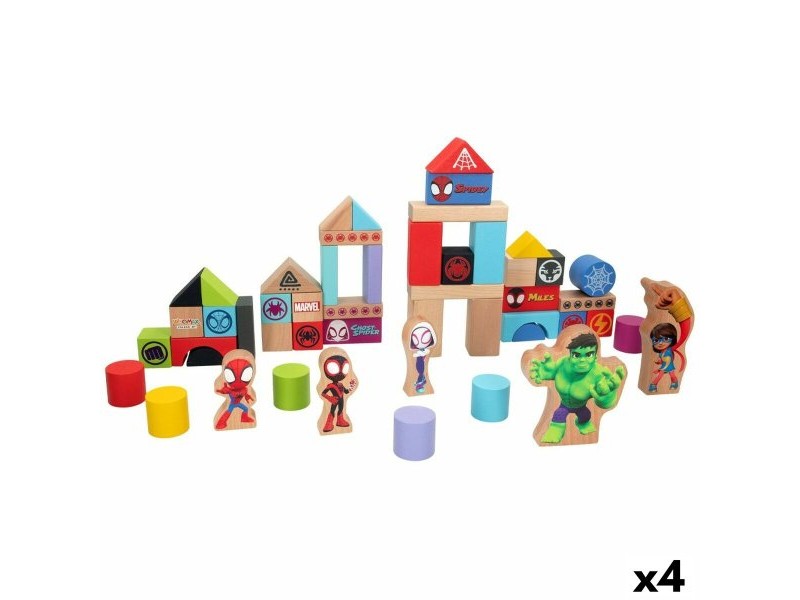 Playset Spidey Amazing Friends 50 Части 4 броя 8 x 9,5 x 1,5 cm
