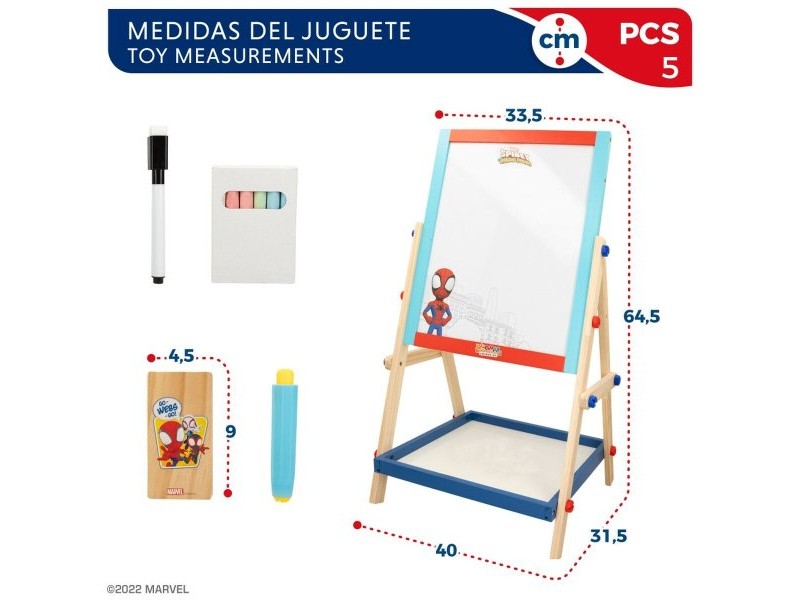 Дъска за Писане 2 в 1 Spidey 5 Части 4 броя 40 x 64,5 x 31,5 cm Дъска за Писане 2 в 1 Spidey 5 Части 4 броя 40 x 64,5 x 31,5 cm