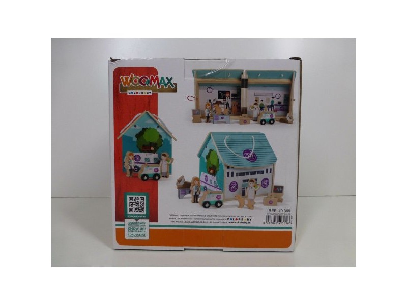 Playset Woomax Ветеринар 9 Части 4 броя 19 x 18 x 19 cm