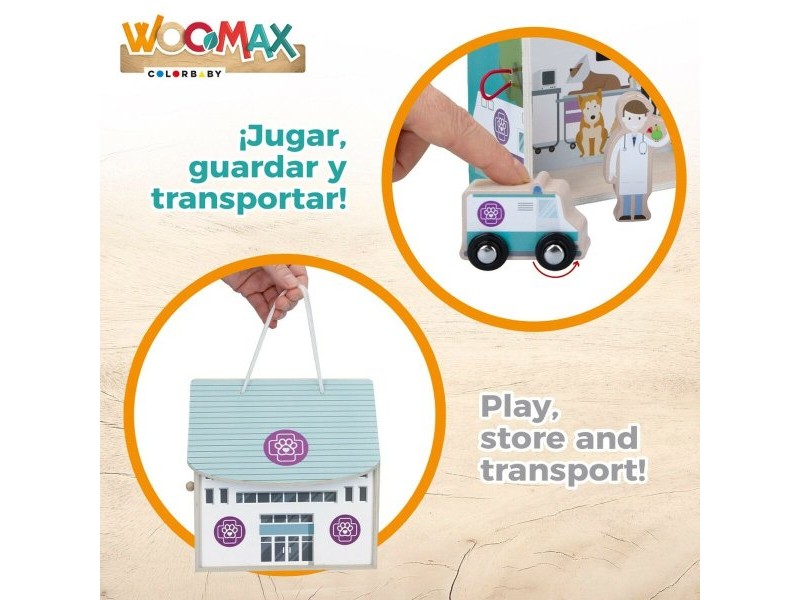 Playset Woomax Ветеринар 9 Части 4 броя 19 x 18 x 19 cm