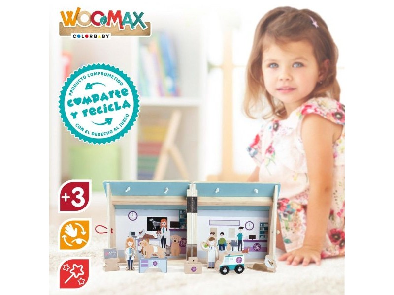 Playset Woomax Ветеринар 9 Части 4 броя 19 x 18 x 19 cm