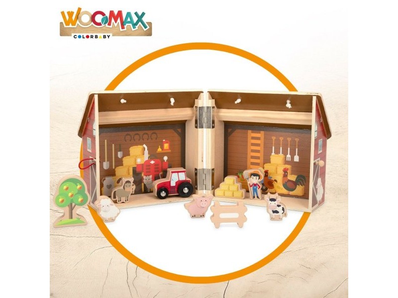 Playset Woomax Ферма 9 Части 4 броя 19 x 18 x 19 cm