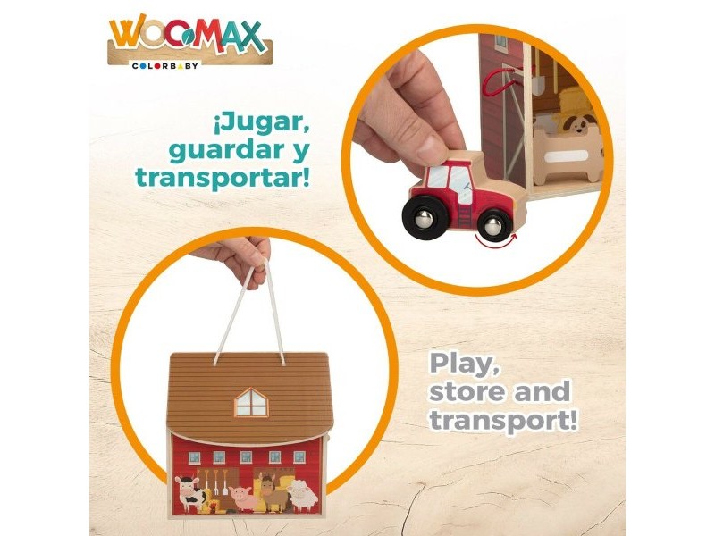 Playset Woomax Ферма 9 Части 4 броя 19 x 18 x 19 cm