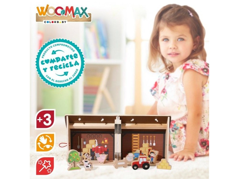 Playset Woomax Ферма 9 Части 4 броя 19 x 18 x 19 cm