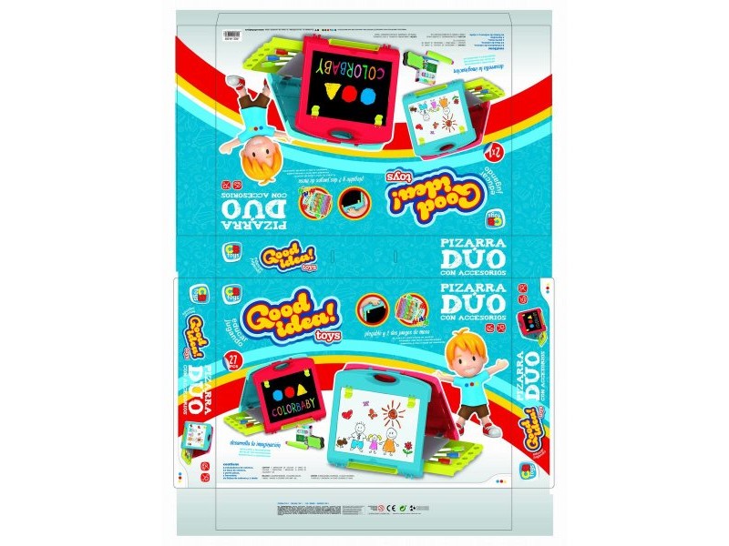 Двустранна Шистова Дъска Colorbaby 34 x 31 x 29 cm 2 броя 34 x 31 x 29 cm Двустранна Шистова Дъска Colorbaby 34 x 31 x 29 cm 2 броя 34 x 31 x 29 cm