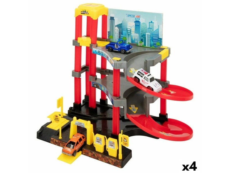 Паркинг с Автомобили Speed & Go 37 x 29 x 25 cm (4 броя)
