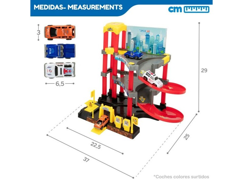 Паркинг с Автомобили Speed & Go 37 x 29 x 25 cm (4 броя)